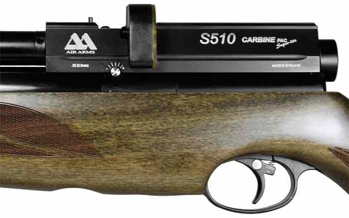 Air Arms S510 FAC S/L Carbine Super-Lite .22 Cal, Hunter Green Stock