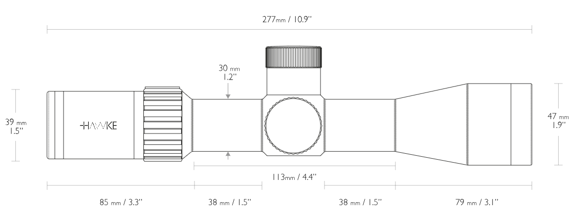 Hawke Airmax 30 Compact SF 3-12x40