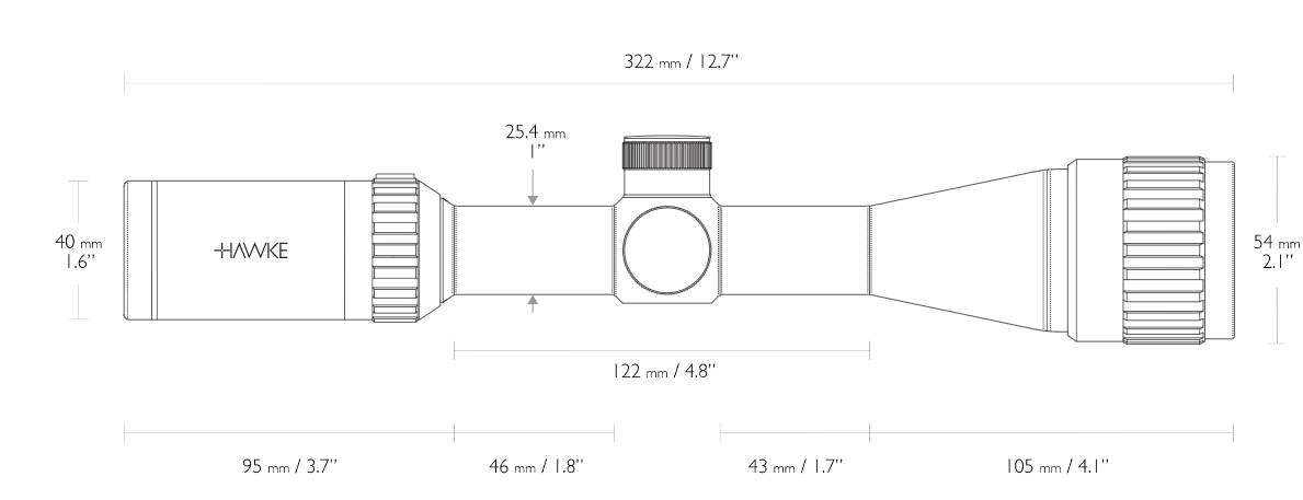 Hawke Vantage 3-9x40 AO Mil-Dot