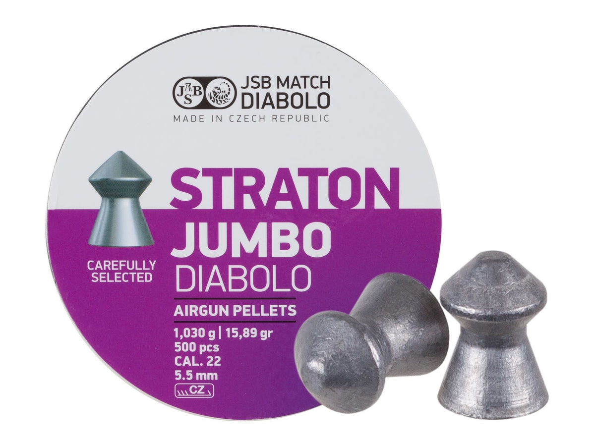 JSB Straton Jumbo Diabolo .22 Cal, 15.89gr - 500ct