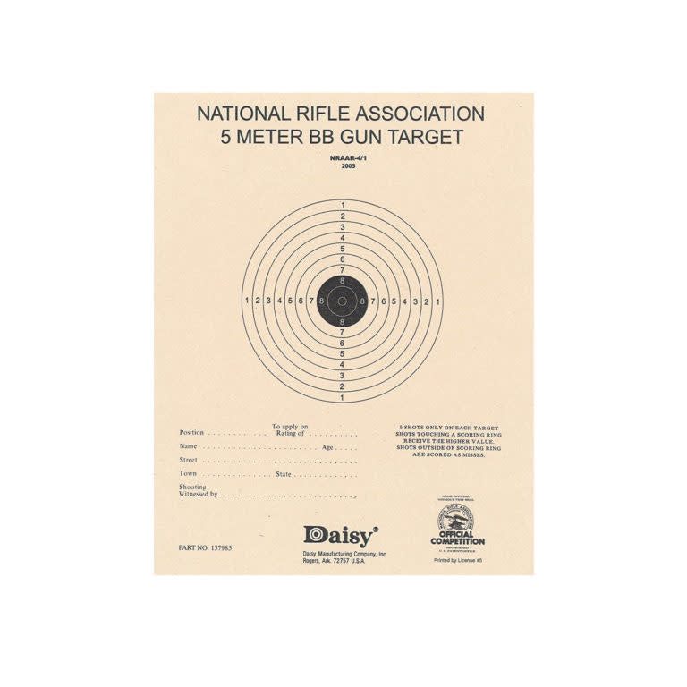 5-Meter BB Gun Targets - 50pk