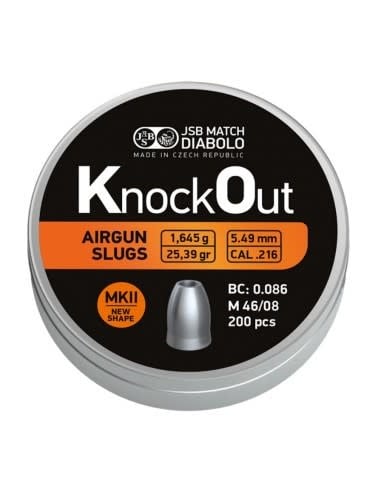 JSB KO Slugs MKII - .216 - 25.39gr