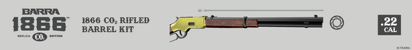 1866 CO2 .22 Rifled Barrel Kit: Includes Barrel, Adapter & 10 Shells