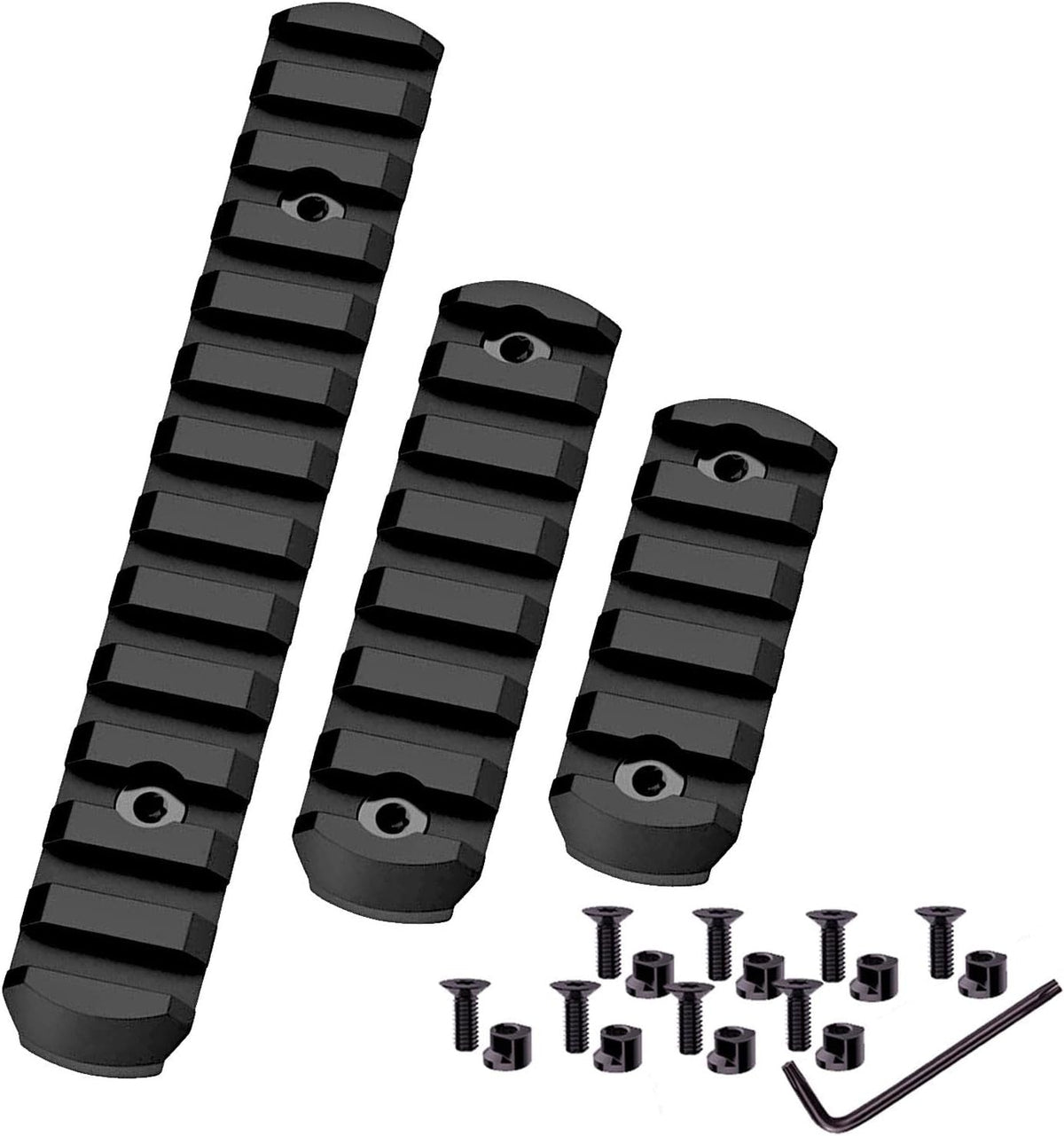 M-Lok Picatinny Rails - 3pcs
