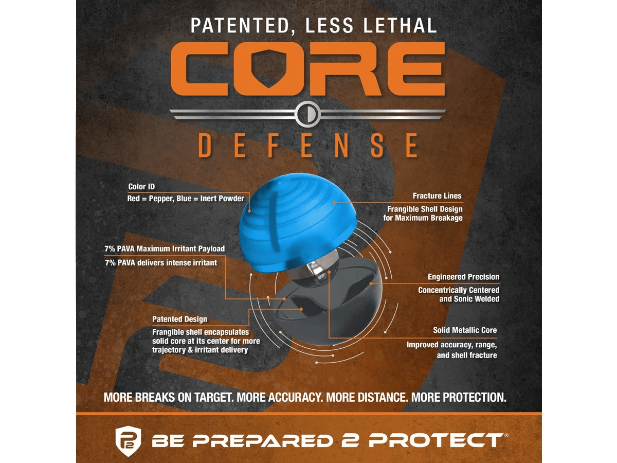 P2P Core Defense Inert Powder Rounds .68 Cal - 100ct