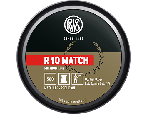 RWS R10 Match Premium Line Heavy .177 Cal, 8.2gr