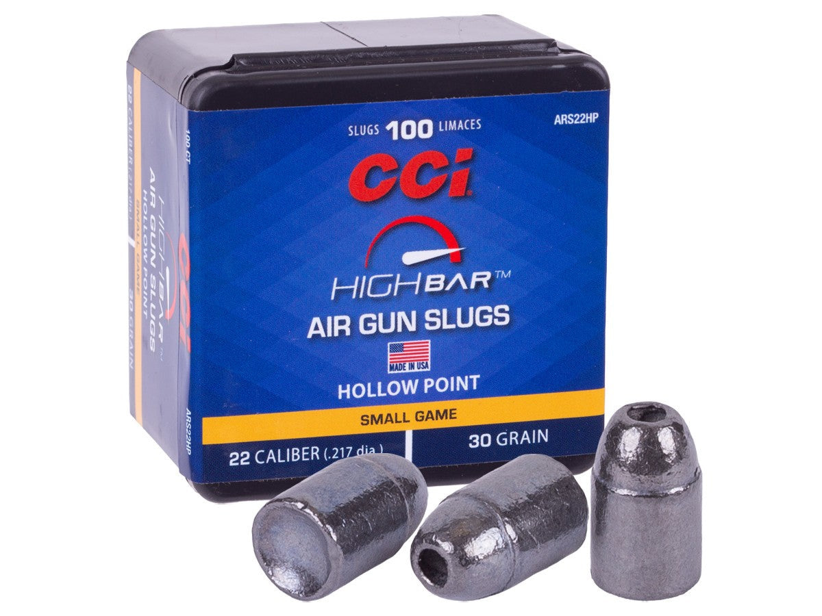 High Bar Air Gun Slugs .22 Cal - 30gr Hollow Point - 100ct