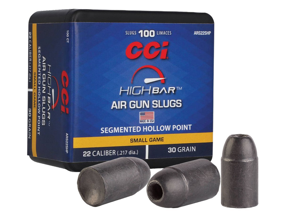 High Bar Air Gun Slugs .22 Cal - 30gr Segmented Hollow Point - 100ct
